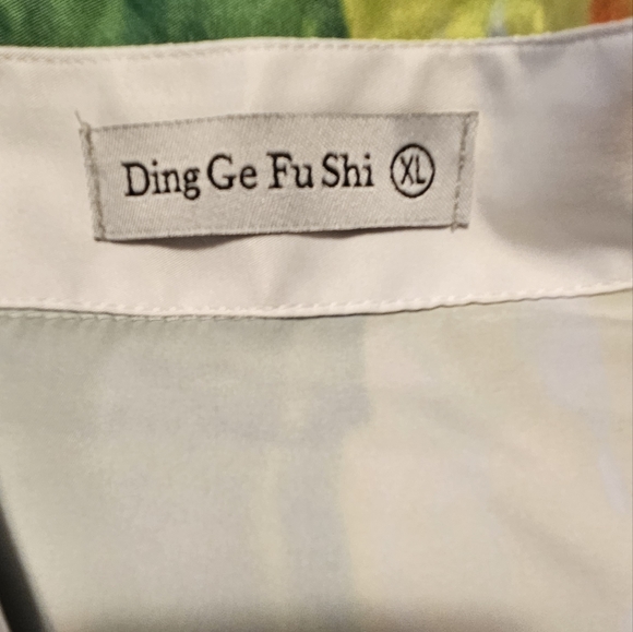 Ding Ge Fu Shi paint drip button up shirt size XL - Picture 2 of 13